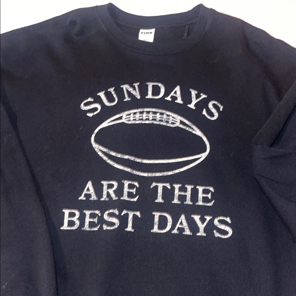 Victoria's Secret Black Sweatshirt with White Print